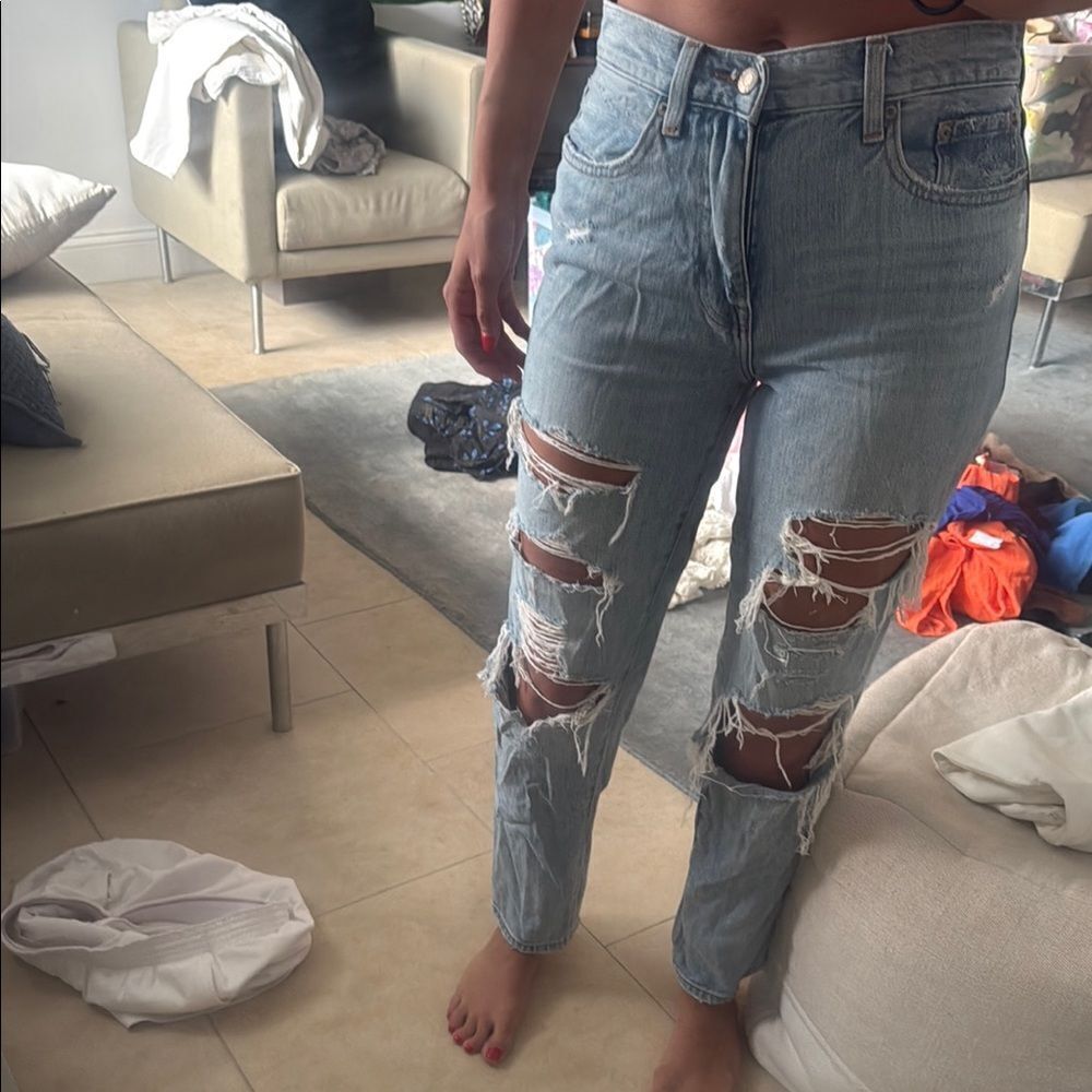 Distressed Light Blue Jeans - PISTOLA Denim Jeans - Size 27 - Great Condition